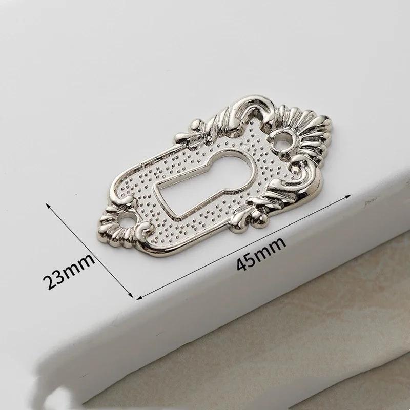 1/6 шт. Ключ для ящика Уголок Наклейка Крышка Европейский Винтаж Декоративная Кодовый Замок Деталь Сплав 45x23мм