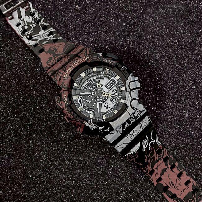 CE40 Повседневные и модные мужские часы, водонепроницаемые, с большим циферблатом, электронные часы с ночной подсветкой, крутые часы в подарок для мужчины