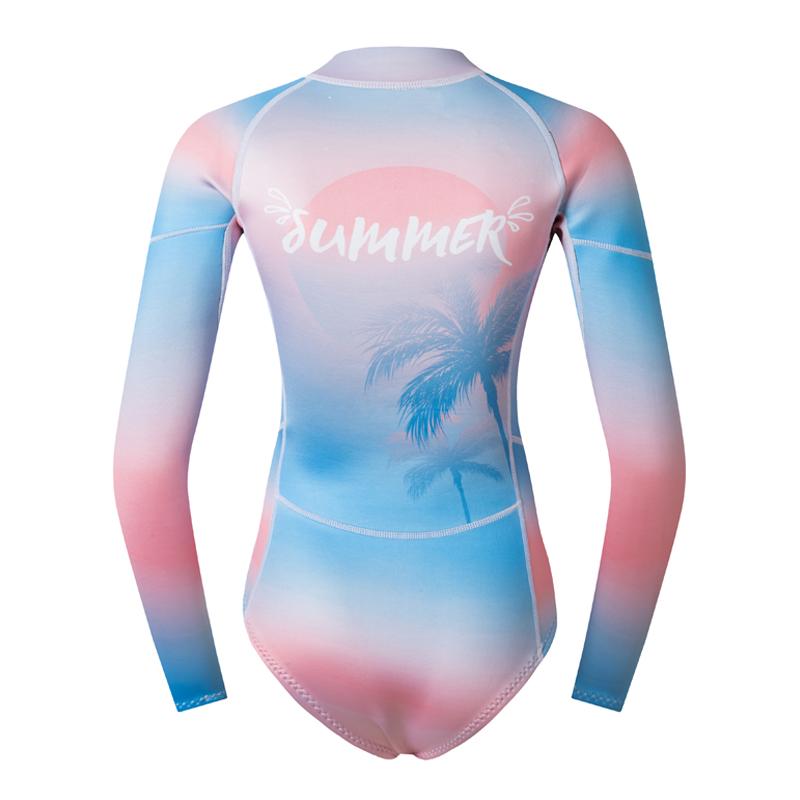 Женский гидрокостюм для дайвинга, серфинга, плавания, фридайвинга, 2 мм неопрен, утепленный, с полным покрытием