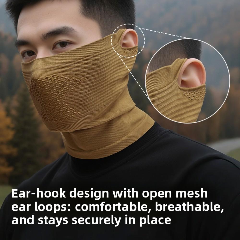 Hollow Mesh Warm Riding Mask Neck Protection Cycling Face Mask Elastic Warm Face Cover Hiking