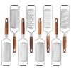 Stainless Steel Kitchen Tools Lemon Planer Cheese Planer Solid Wooden Handle Series-Fine Tooth Planer Parmesan Zester Chocolate