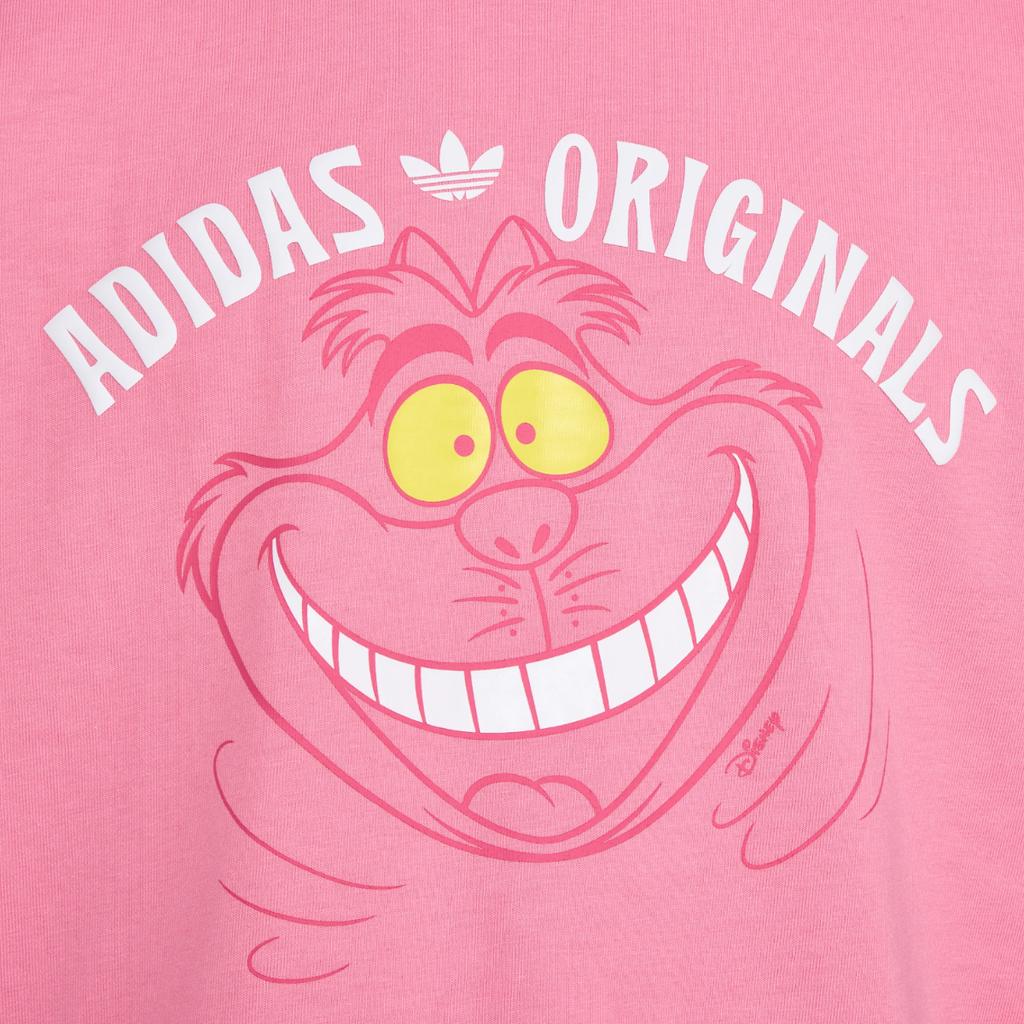 adidas Originals X Дисней Кот Чеширский Баскетбольная Свободная Футболка с Коротким Рукавом Унисекс Топы KY6270