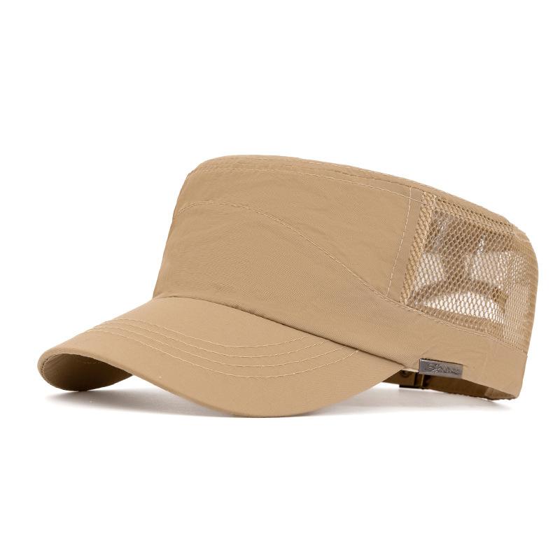 Мужская летняя шляпа для отдыха на открытом воздухе, быстросохнущая сетчатая дышащая солнцезащитная плоская шляпа, кепка с козырьком