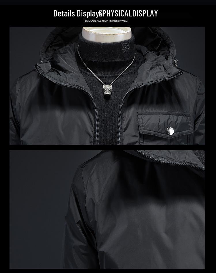 Мужская модная зимняя пуховая куртка с капюшоном Y9589