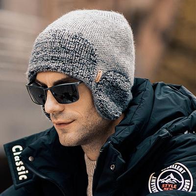 Осень и Зима Велоспорт Защита Ушей Шерсть Утолщенная Теплая Вязаная Шапка