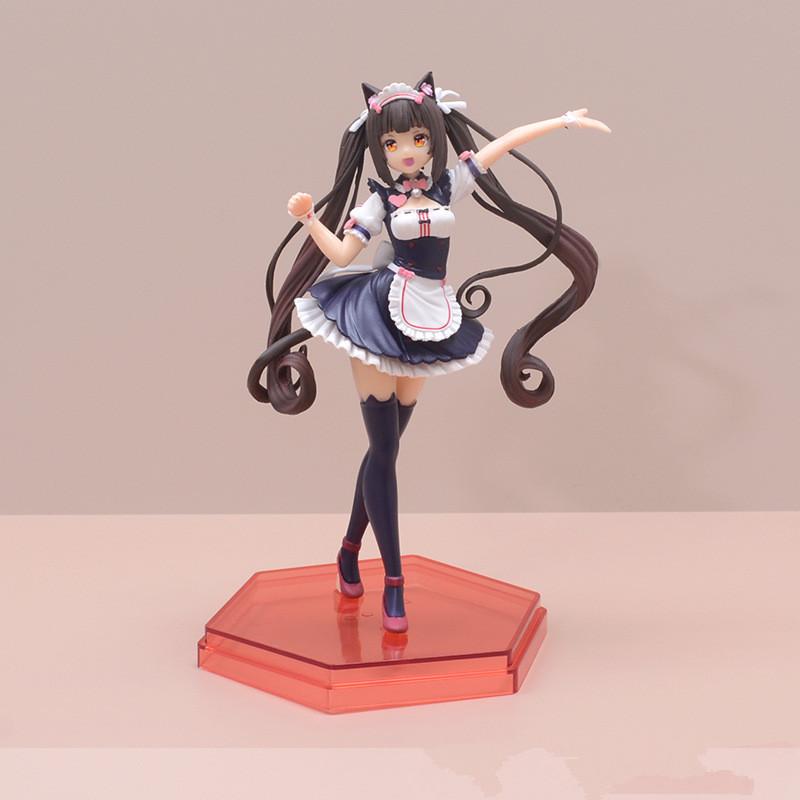 Милая девушка в длинных чулках Nekopara Chocola Vanilla ПВХ Фигурки Действия Аниме Фигурка Модель Игрушки Коллекция Кукла Подарок