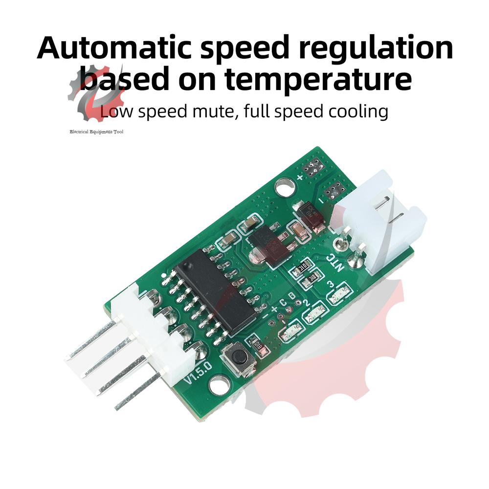 PWM Fan Speed Controller Temperature Regulator for 5V 12V 4-Wire Fans with 343 Modes Auto Adjustable Quiet Efficient Cooling