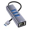 USB-адаптер к LAN USB-проводной LAN Ethernet-адаптер 1 Гбит/с 3 USB 1000 Мбит/с LAN Ethernet Гигабитный LAN-конвертер USB Совместим с Mac 4-в-1 Адаптер, Хаб,