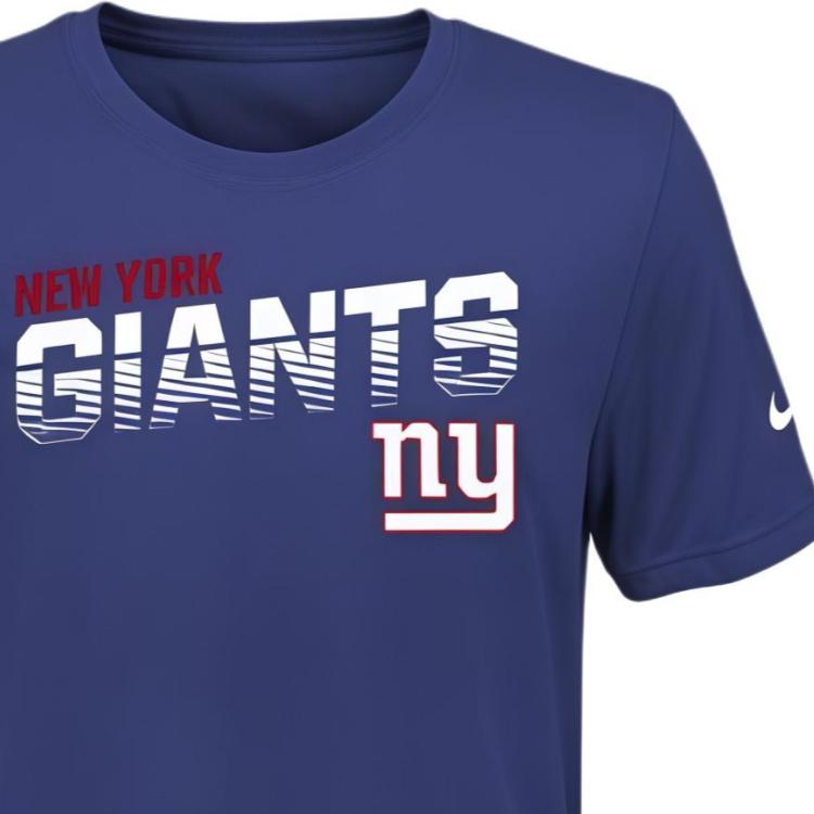 Nike Футболка NFL Коллаборация New York Giants Тренировочная с коротким рукавом Детские топы Синяя 3Z1B7FBGN-NYG