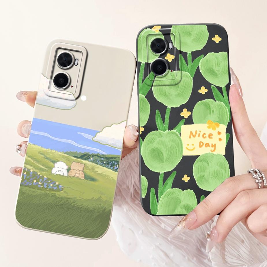 Чехол для Oppo A76 CPH2375 Стильный чехол с конфетным рисунком Ударопрочный чехол для телефона Для Oppo A96 A 36 76 OppoA76 OppoA96 Мягкий ТПУ Fundas
