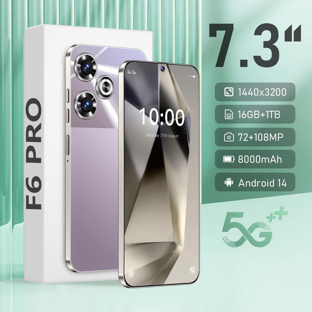 F6 Pro 7,3" Android-смартфон, 16 ГБ + 1 ТБ, Новая модель