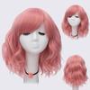Short Bob Cosplay Wig for Women Synthetic Green Hair New Style Natural Supple Summer Heat Resistant Wig With Side Bangs