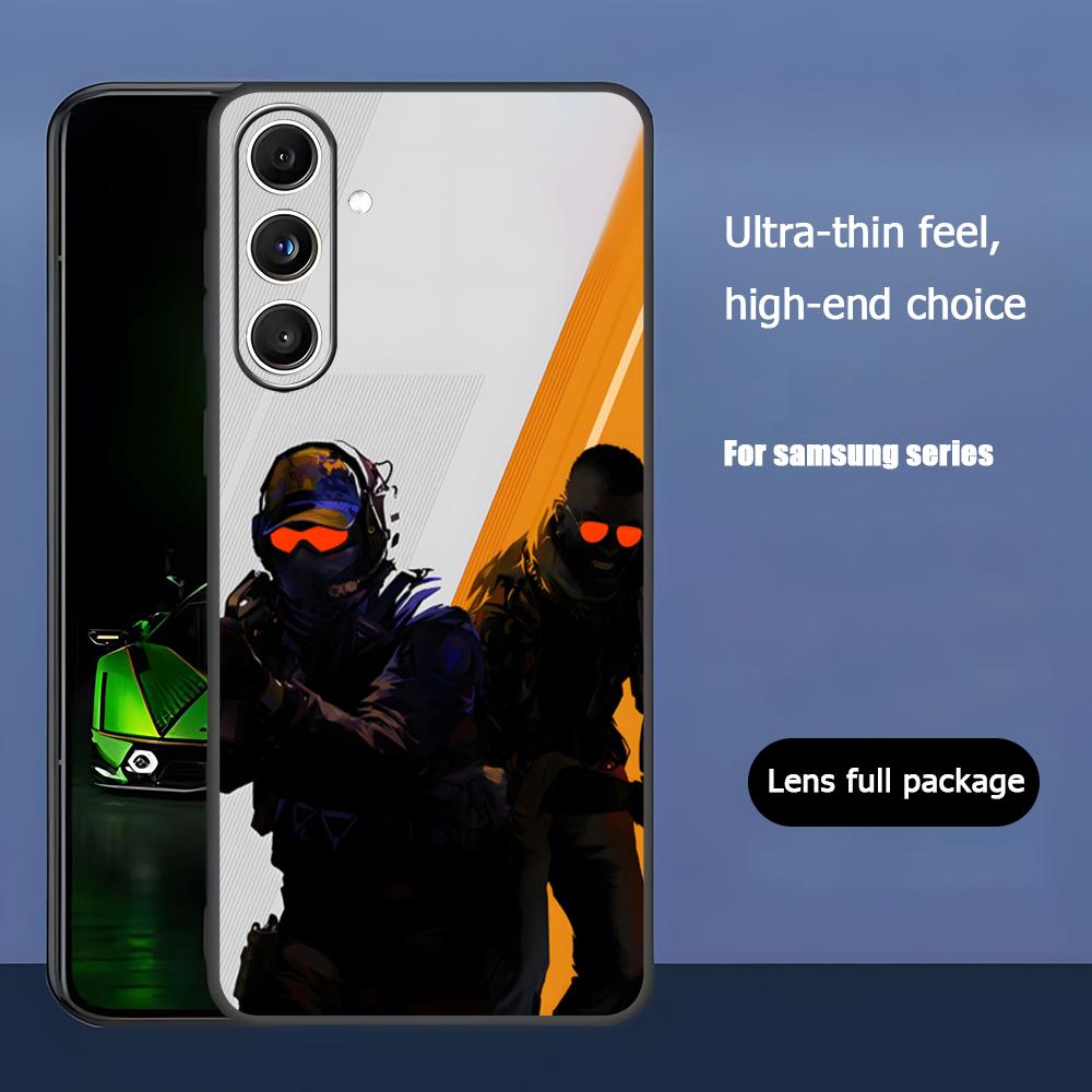Крутая игра CS2 FPS Популярный чехол для телефона для Samsung Galaxy S26 S25 S24 S23 S22 S21 Plus Ultra Note20 Мягкий черный