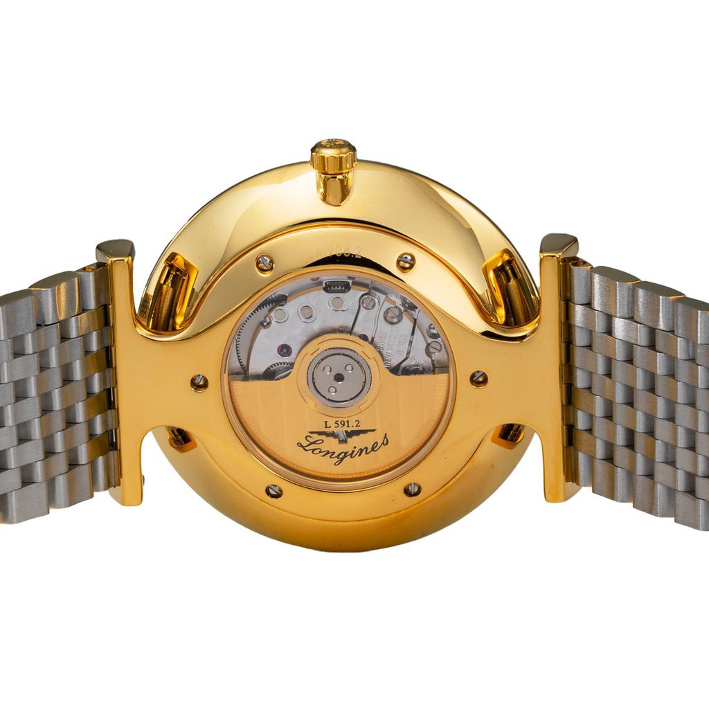 Longines LA GRANDE CLASSIQUE Automatic Water Sapphire White Stainless Silver and Men's Watch, Resistant, Crystal, Dial, Steel, Gold, L4.908.2.12.7