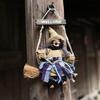 1 Pcs Witch Dolls Hanging Decor Ghost Witch Horror Scary Hanging Ghost Flying Witch Pendant Halloween DIY Party Ornaments