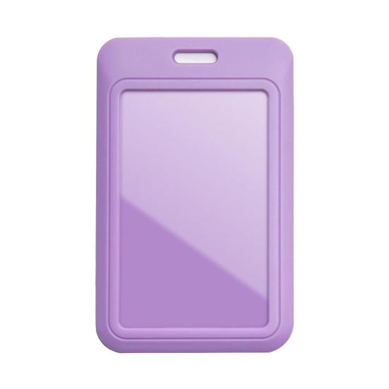 ID Card Holder Slide Cover Transparent Window Hanging Hole Protective Certificate Holder Stationery Students Nurse Office Workers Name Card Protector