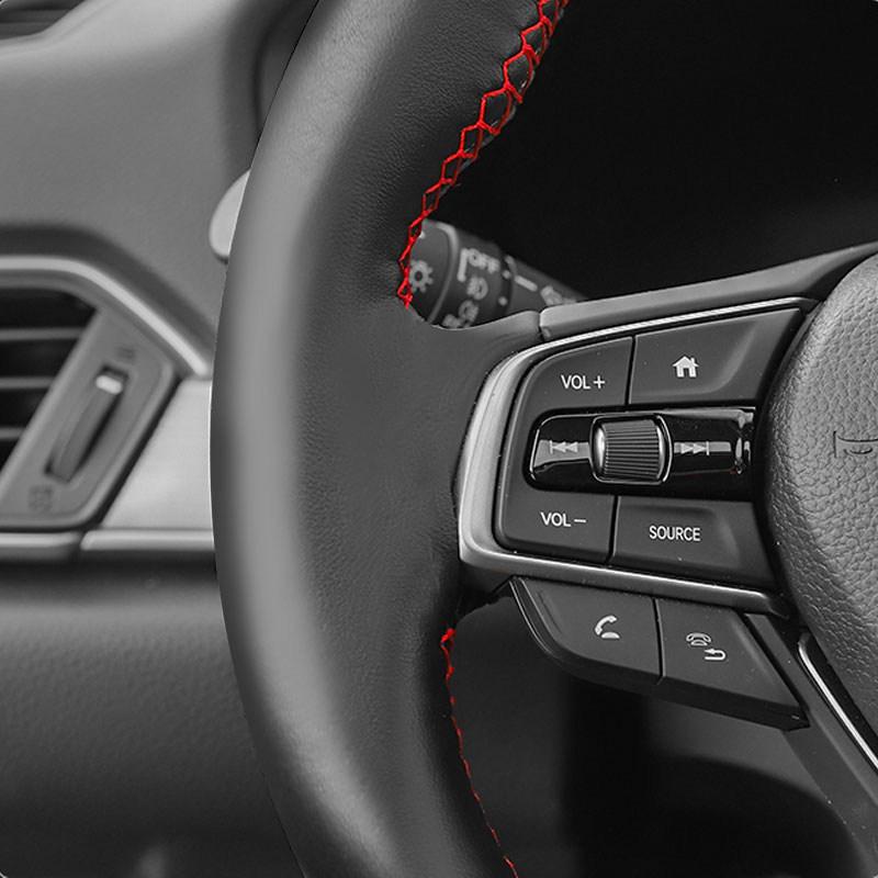 Car Interior Accessories Interior Microfiber Leather Steering Wheel Cover Trim For Peugeot 508 / 508 SW 2011 2012 2013 2014-2018