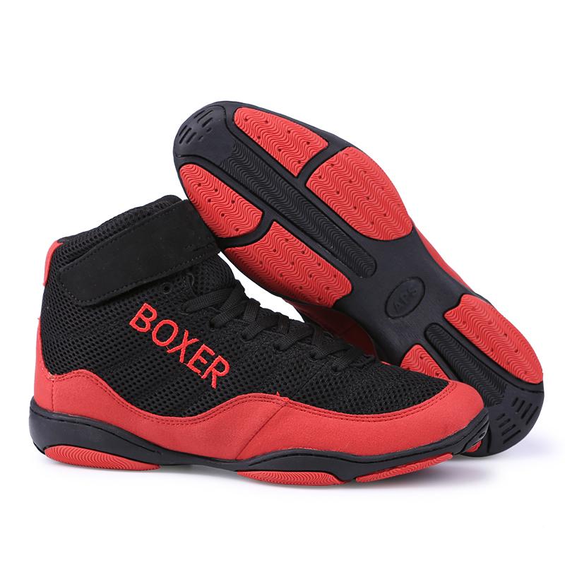 New Men Boxing Shoes Professional Training Fitness Comfortable Wrestling Shoes Fighting Breathable High Quality Boxing Boots
