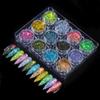 12 Color Nail Art Laser Glitter Sequin Light Powder Nail Decoration Boxed Symphony Nail Sequin Nail