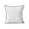 Washed Microfiber Cushion 40x40 Cm BOHEME White, by Soleil d'Ocre