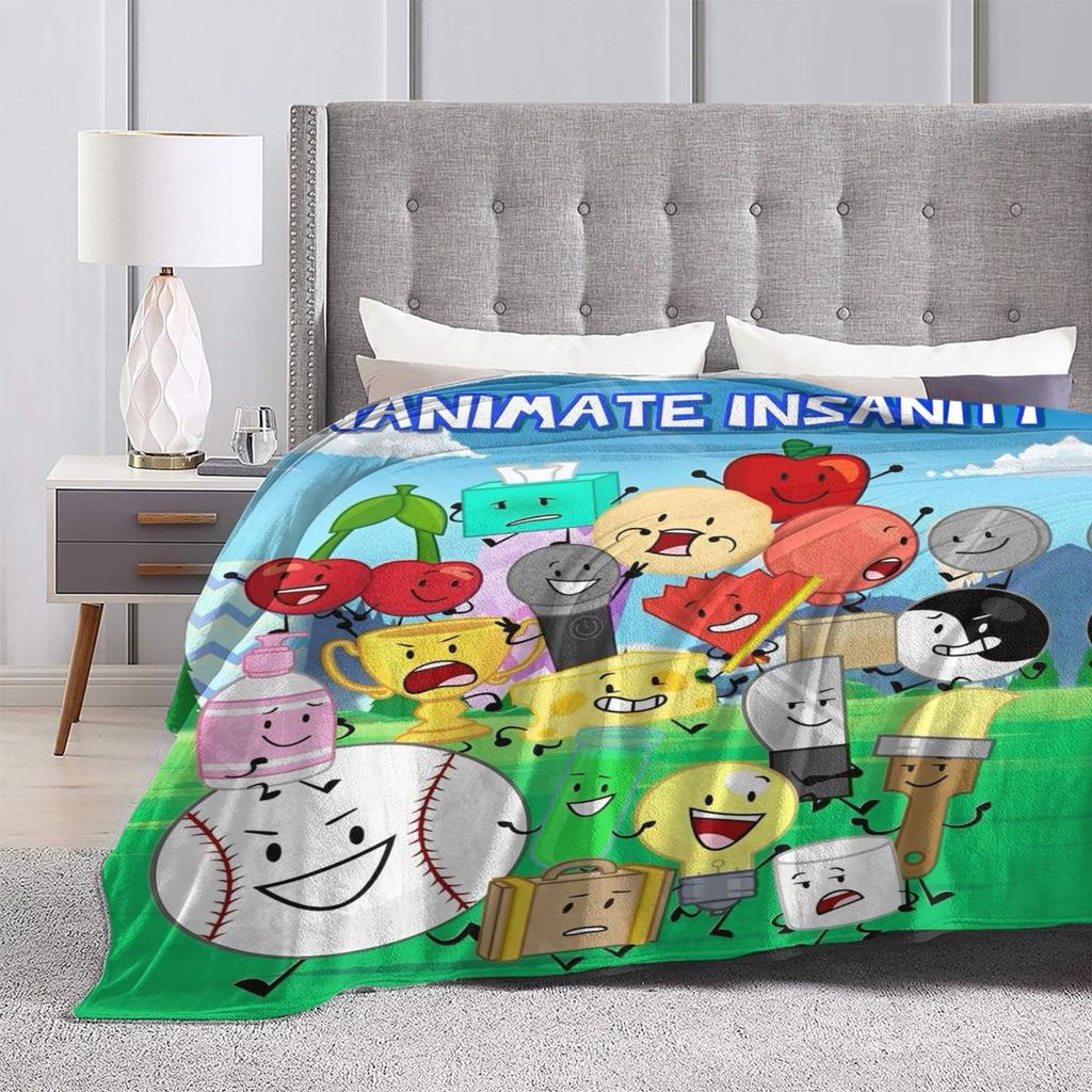 Плед с персонажами Inanimate Insanity Качественный Теплый Мягкий Плед для Дивана Весенние Путешествия Офис Домашний Декор Удобный Покрывало
