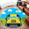 1pc bus road Round Chair mat Area Rug - Non-Slip, Floor Mat for Office, Bedroom, and Indoor Decor c1125187