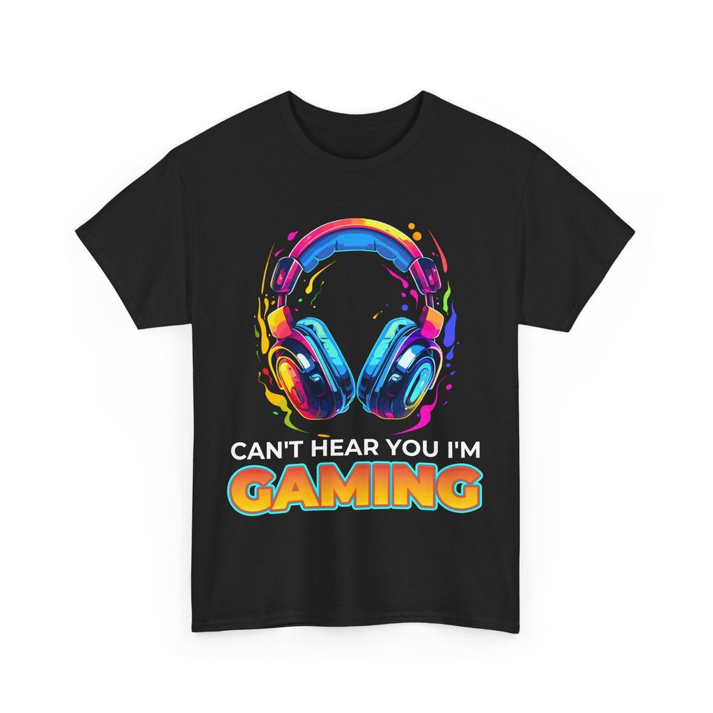 Gamer T-Shirt Mens Womens Tees Top, Can't Hear You I'M Gaming Headset Video Games Lovers Shirt