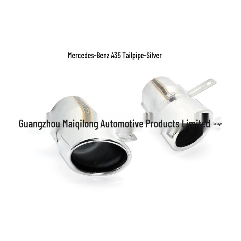 Черный двойной/четверной выхлопной патрубок для Mercedes-Benz A-Class A200 A220 W177, A35, A45, AMG задняя губа