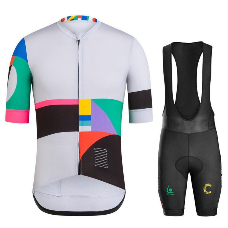 EF Rapha Cycling Suits Set Road Mountain Bike Pants Professional Team Edition Men's Short Sleeves Breathable