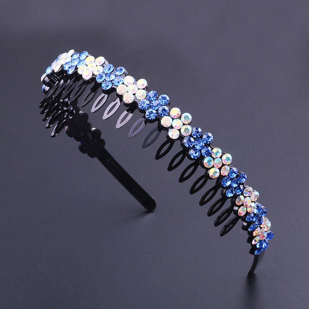 Headwear Hair Accessories Hair Band Hoop Tooth Comb Headband Rhinestone Hairband Crystal Flower
