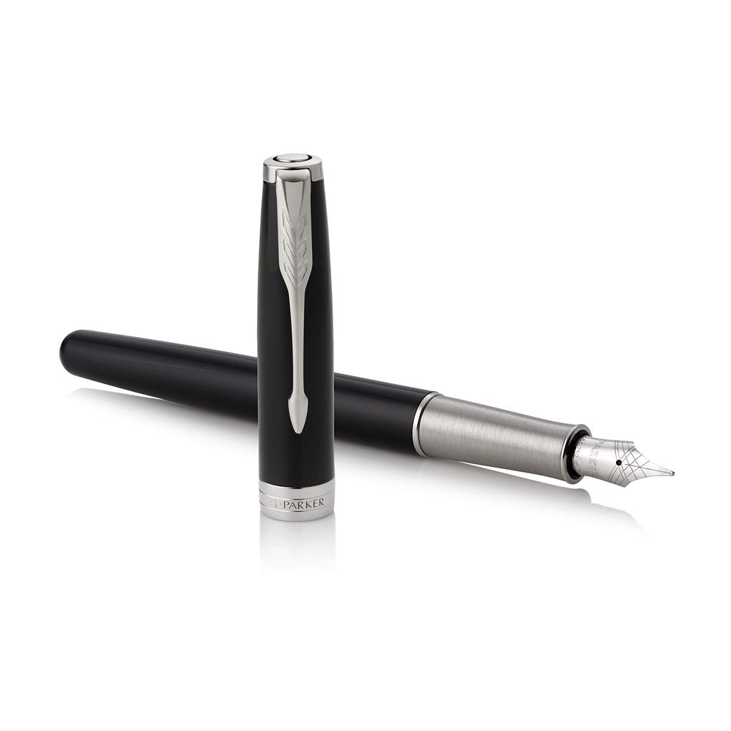 Parker Sonnet Черный Лак CT Перьевая Fine 18K Золото Подарок Официальный Номер Продукта 1950788 Ручка, Перо, Перо, В Коробке, Импортный,