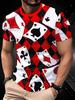 Summer Men T-Shirt Card Pattern 3D Print Trendy Poker Graphic Tee Oversized Daily Vintage Casual Loose Street Men's Clothing