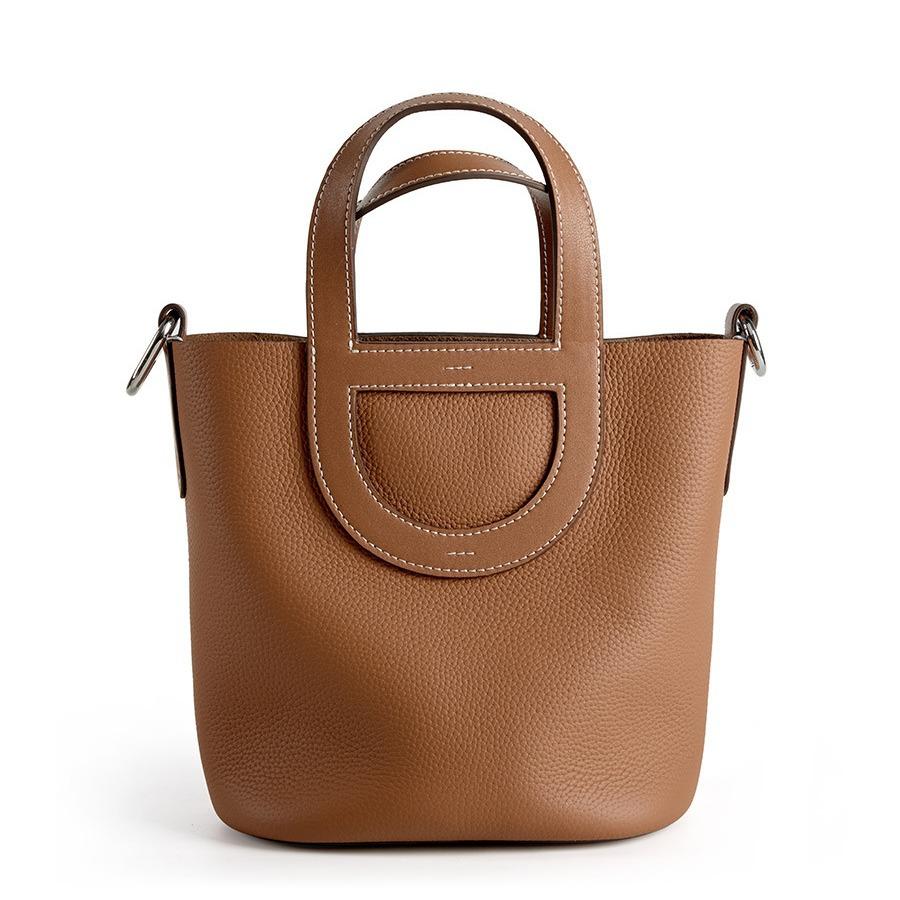 Сумка из коровьей кожи Новая Универсальная Портативная Сумка-корзина для овощей Натуральная кожа Женская сумка Наплечная Сумка-мессенджер