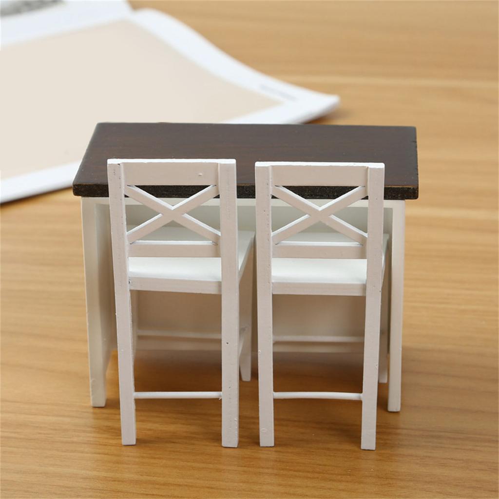 1/12 Миниатюрная мебель для кукольного домика Металлический набор барного стола и стульев для реалистичной демонстрации сцены в кукольном домике