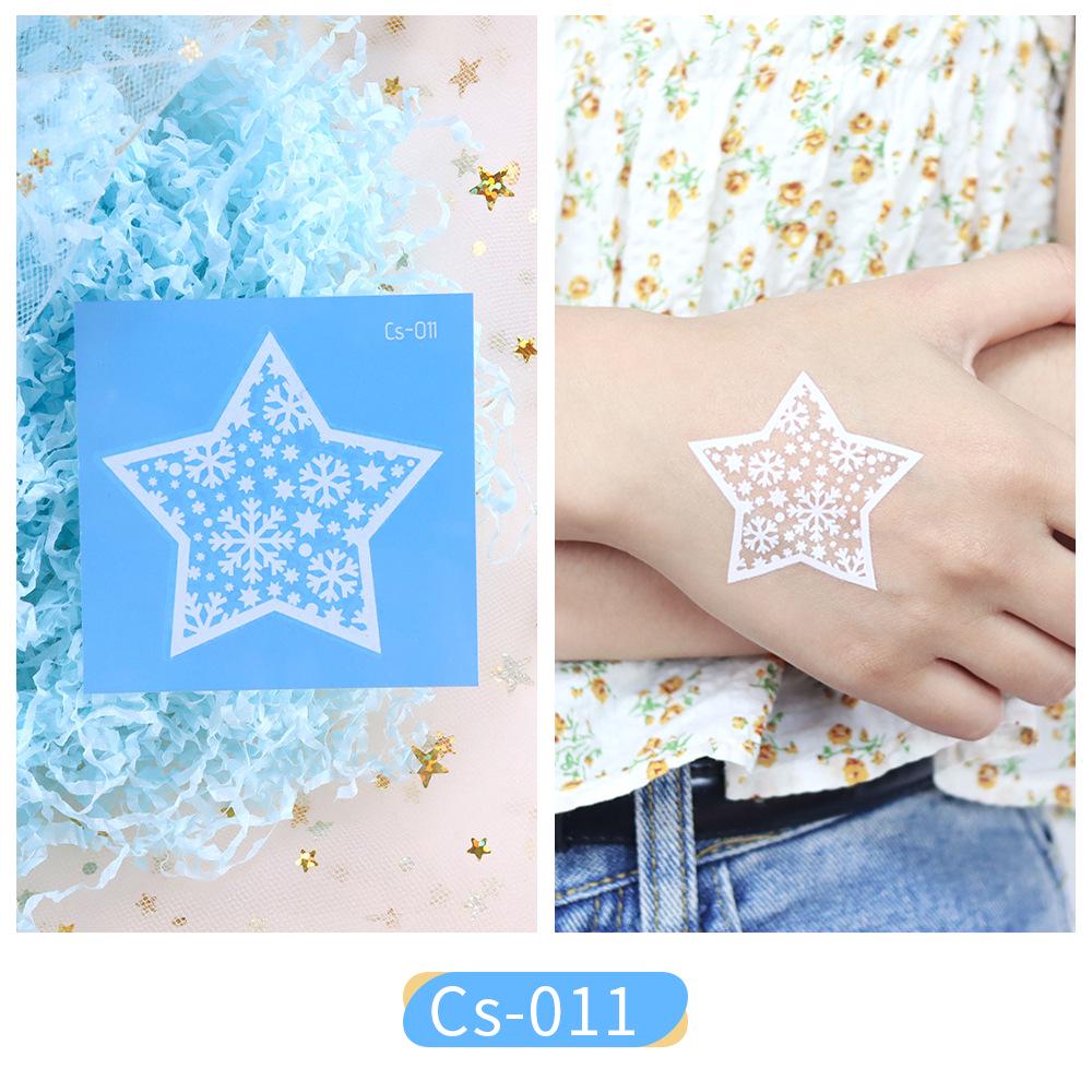 Trendy White Flower Temporary Tattoo Stickers for Face & Arm
