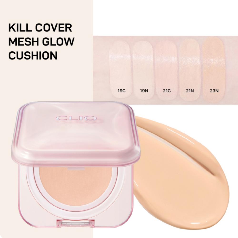 Kill Cover Mesh Glow Essential Cushion Set with Refill 19C LIGHT 15 g / 0.52 oz. x 2 ea