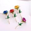 1 Pcs Women Jewelry Gift Enamel Rose Flower Wedding Brooch Scarf Pin