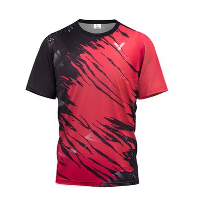 Дышащая одежда для гольфа Victory, мужская одежда для фитнеса с короткими рукавами, спортивная одежда для бадминтона, одежда для тенниса с принтом в стиле пэчворк