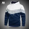 Winter Hoodie Sweatshirt Streetwear Men Hooded Sweatshirts Patchwork Hoodie Men Fleece Hoodies Harajuku Tops