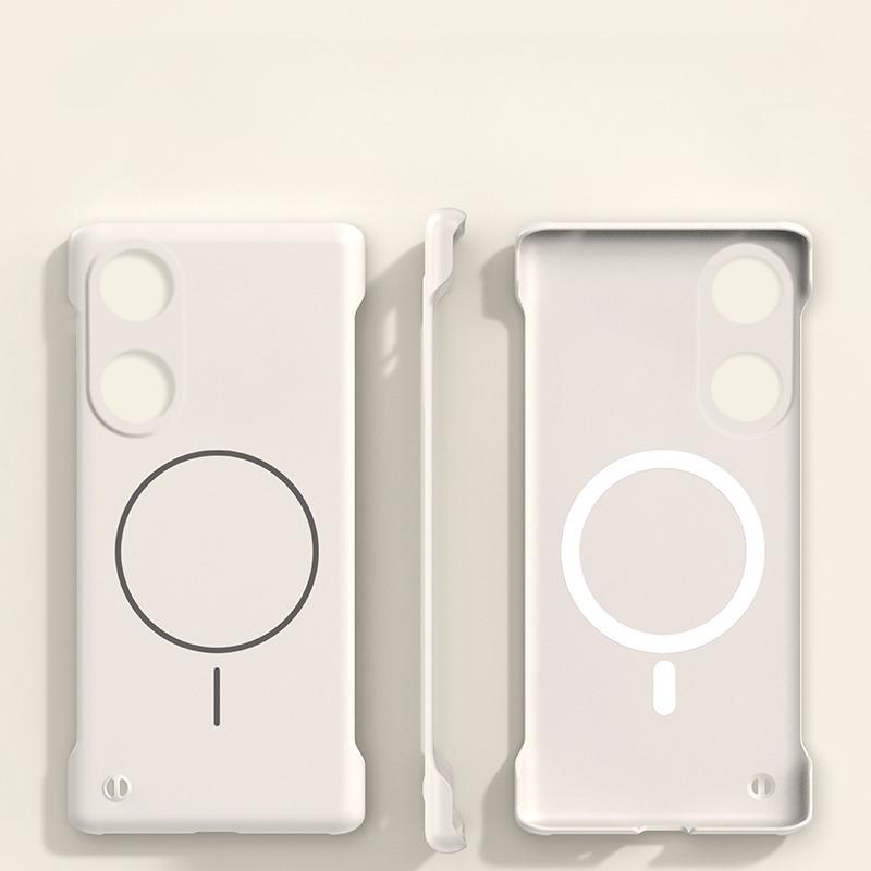 Ультратонкий безрамочный магнитный чехол для OPPO A1 A98 A58 4G A55 A54 A18 A38 A17 A17K Magsafe Жесткий ПК Матовый чехол-накладка Funda