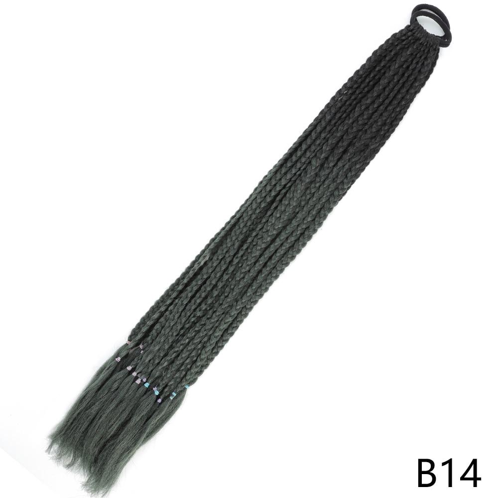 MERISIHAIR Синтетические длинные прямые градиентные цвета, грязный плетеный хвост, эластичная резинка, плетение, конский хвост, наращивание волос для девочек