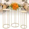 Высокая колонна-подставка для торта, Круглая основа для торта, Свадебное и День рождения Декор, Золотой цилиндрический подставка для растений