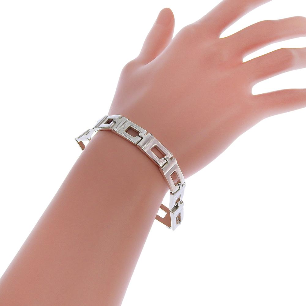 GUCCI G logo Bracelet Silver925 40.3g unisex Used