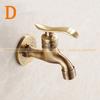 Bibcock Faucet Art Deco Antique Bronze Brass Bathroom Mop Faucet Wall Mounted Washing Machine Outdoor Garden Water Taps HJ-8665F