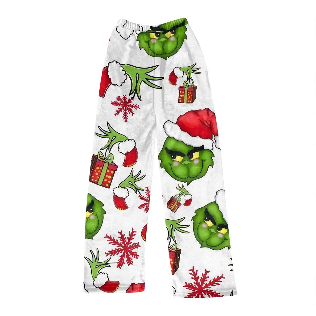 Женские зимние клетчатые брюки, длинные брюки, спортивные брюки