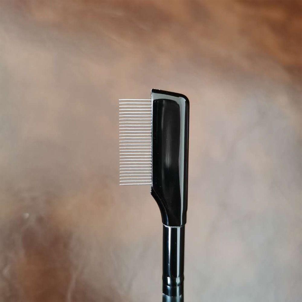 Brush Brow Comb Eyelash Brush Eyelash Comb with Cover Curler, Makeup Brush Eyelashes Separator