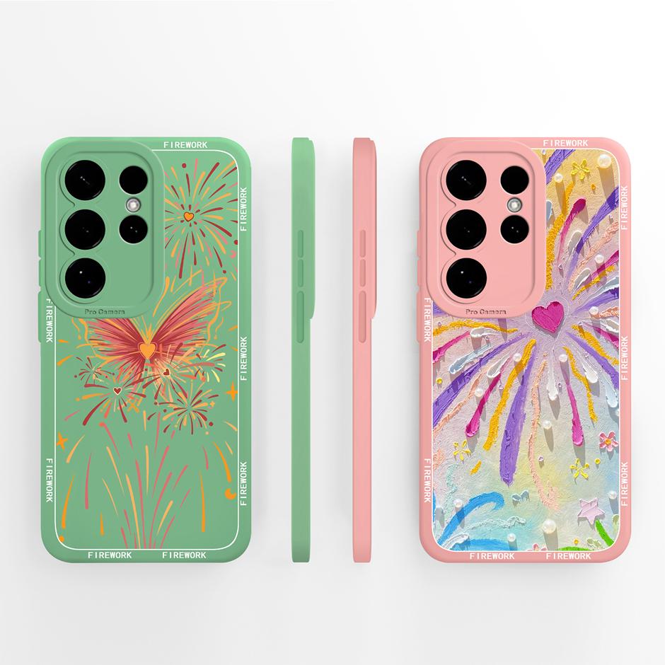 Чехол для Samsung Galaxy S26 Plus Ultra Красивые Цветы Жидкий Силикон Защитный Чехол для SamsungS26Plus GalaxyS26 Ultra Fundas