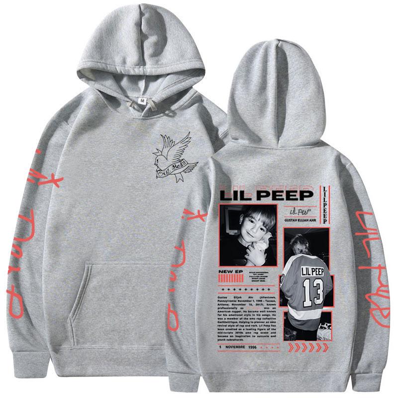 Худи для рэпера Lil Peep Crybaby Hellboy Модные ретро-толстовки в стиле хип-хоп Мужская одежда с длинным рукавом Флисовые пуловеры