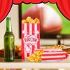 100pcs Popcorn Favor Bags Red Striped Candy Paper Bags Nougat Biscuit Bread Toast Bags For Snacks Goods Bag Movie Birthday Party