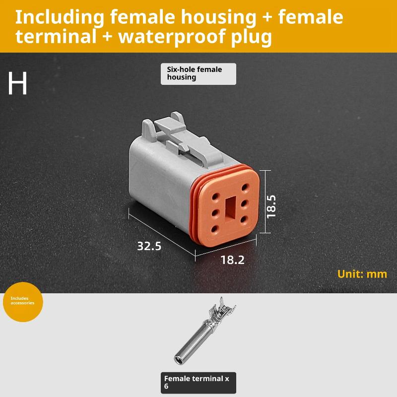1 Pcs Dt Connector With 15Cm Wiring Harness Dt06-2S/Dt04-2P 2P 3P 4P 6P 8P 12P Waterproof Electrical Connector